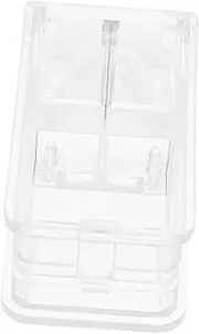 NULYLU 2pcs Portable Pill Cutter Organizer Transparent Daily Pill Case with Slicer for Small Tablets for Vitamins and Travel Use Easy Medication Management