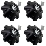 Fuel Offroad Wheel Center Cap 1002-53B Flat Black 8-Lug w/ bolt FOUR CAPS (4)