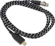 SWOOMEY 1pc USB to XLR Microphone Cable Black Audio Line Durable Shielded Connection for Home Audio and Recording Performance with Plated Connectors