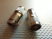 (1) UHF Male PL259 Clamp RG8 RG165 RG213 LMR400 Cable RF Connector Adapter Coax