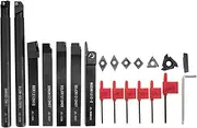 7pcs 12mm Lathe Turning Tool Holder Boring Bar + 7pcs DCMT CCMT Carbide Insert + Wrench for Lathe Turning Tool Turning Tool
