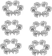 HOUDERCO 50Pcs Square Tube Threaded Inserts Nuts for Metal Tubing Durable Replacement Inserts for Enhanced Strength and Stability Square Tubing Projects
