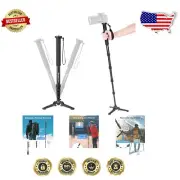 Extendable Aluminum Camera Monopod with Tripod Base - 65in Adjustable Height