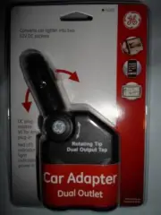 GE CAR ADAPTER DUAL OUTLET PLUG CONVERTER LIGHTER 12V DC SOCKET 74355
