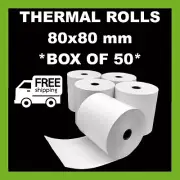 80x80mm Thermal Paper Rolls 50Rolls Cash Register Receipt 80mm 80 mm Tax Invoice