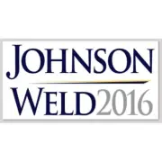 Gary Johnson Bill Weld For President 2016 White Replica Bumper Sticker