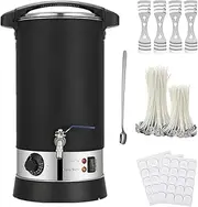 Wax Melter for Candle Making With Quick Pour Spout, 8L Large Electric Melting Pot With Temperature Control for Bulk Production, Soap Business, Easy Cleaning - Free Accessory