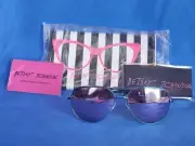 New Betsy Johnson Sunglasses Foxy Metal Oil Color 57-16-140