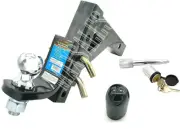 10" Adjustable Trailer Drop Ball Mount Hitch Tow Lock Heavy Duty Trailer Kit