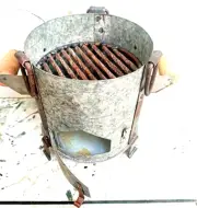Iron Angeethi Coal & Wood Fire Indian Portable Brazier Outdoor Party Barbecue.
