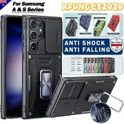 For Samsung S25 S24 S23 S22 S21 S20 FE Ultra Plus A15 Case Shockproof Ring Cover