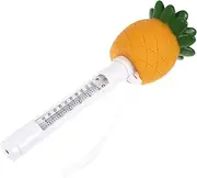 Pineapple Floating Pool Thermometer Plastic Accurate Temp Gauge for Indoor/Outdoor Pools