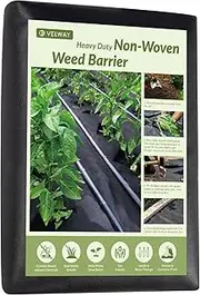 Velway Weed Control Fabric, Garden Fleece, Water Permeable, 0.9 x 15 m, Tear-Resistant Weed Control Fleece, Extra Strong Against Weeds, Weed Control Film for Garden, Raised Bed, Driveway, High UV