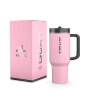 LIONEL MESSI x STANLEY PINK STAINLESS STEEL TUMBLER 40oz Cup Straw NEW BOXED