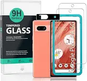 [Ibywind] Screen Protector for Google Pixel 7a 5G(6.1")2 Pack+1 Pack Camera Len Protector,9H Tempered Glass,HD,Scratch Resistant,Bubble Free,Easy Install