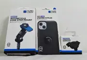 QUAD LOCK KIT iPHONE 14+ MAG Case, Dampener, FORK STEM Mount *EXPRESS*