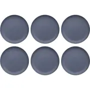 6x Ecology Malta Matte Stoneware Kitchen Dinner Serving Side Plate 21cm Denim