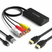 RCA to HDMI Converter AV to HDMI Converter Composite to HDMI Adapter Support ...
