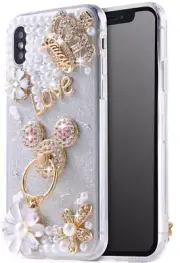 Luxury Mickey Mouse Glitter Case with Ring iPhone XR, iPhone XS, XS MAX, 7/8 P