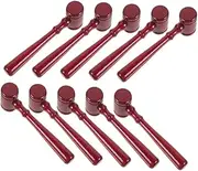 DIYEAH 10 Pcs Mini Judge Hammers Classic Auction Gavel Props for Courtroom Cosplay for Legal Professionals Enthusiasts Realistic Appearance Ergonomic Design