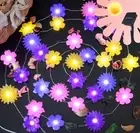 Solar Lights Outdoor Flower String Lights Waterproof Fairy Spring Summer Flor...