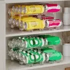 Clear 2 Layer Beverage Storage Box Canned Food Storage Rack Refrigerator