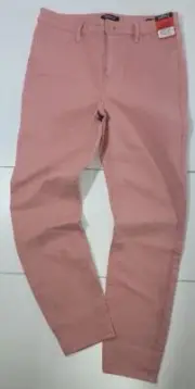NEW WOMEN BUFFALO DAVID BITTON HAVANA OLD ROSE HIGH RISE ANKLE SKINNY JEANS 8 29