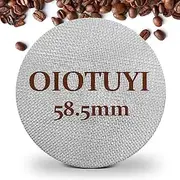 [OioTuyi] Puck Screen 58.5 mm for Portafilter, Reusable Espresso Strainer, Includes Acrylic Storage Box, 1.7 mm Thickness 150 μm, 316 Stainless Steel
