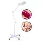 5X Magnifying Lamp Magnifier Rolling Floor Stand Light Nail Beauty Spa Salon New