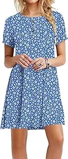 [TOPONSKY] Women's Casual Plain Simple T-Shirt Loose Dress