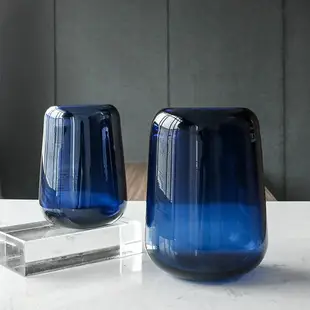 現代電鍍鏡面摩登透明玻璃花瓶組合花器酒店插花板房家居擺件
