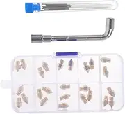 Mobestech 3D Printer Nozzles Brass Nozzles Kit Cleaning Needles Wrench Quick Install Design