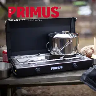 【Primus】Kinjia Stove 雙口爐/350140(雙口卡式爐 瓦斯燒烤爐 露營雙頭爐 折疊雙口爐 戶外瓦斯燃氣爐)