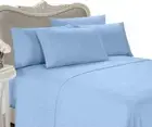Classic Home Bedding Blue 300 Thread Cotton Queen Sheet Set, NEW