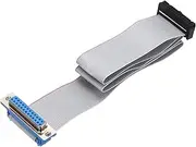 uxcell IDC Wire Flat Ribbon Cable DB25 Female to FC-26 Female Connector 2.54mm Pitch 50cm Length