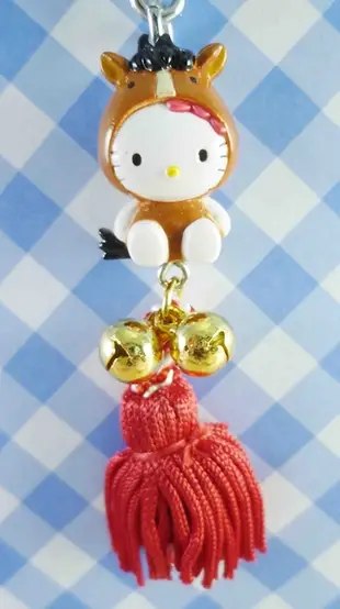 【震撼精品百貨】Hello Kitty 凱蒂貓~KITTY限量鑰匙圈-流蘇系列-馬