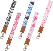 KALLORY 5Pcs Key Chain Wrist Lanyard Decorative Wristlet Key Rings for Bags Accessories Convenient Multi Purpose Hanging Strap for Everyday Use