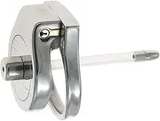 Small Thickened Stainless Steel Flat Chastity Lock with Hollow Catheter Chastity Device, Male Abstinence Large Chastity Cage Wearable Penis Cage Sex Toy