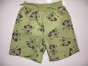 GYMBOREE MONKEY TROUBLE GREEN w/ MONKEYS SWIM TRUNKS 0 3 6 12 18 24 NWT