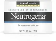 Neutrogena Transparent Facial Bar Soap, Fragrance Free 3.5 oz (pack of 2)