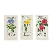Mud Pie E0 Home Veranda 21" x 14" Bless This Nest Flower Towel 41500093