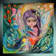 My little fairy Iris: highest quality ready to hang pop art canvas print