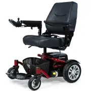 EQUIPMED Heavy Duty Electric Wheelchair, Up to 20km Range, Ultra-Comfortable, Great Turning Circle, Safe Stable Non-Slip Anti-Roll Back Power Chair, Red