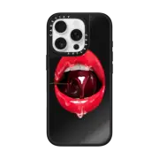 iPhone 16 Pro Mirror Case MagSafe Compatible Red cherry lips