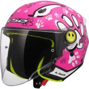OF622 Funny II Paws Pink Childrens Jet Helmet