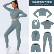 6Pcs Women's Sports Set Elastic Quick Drying Fashion Yoga Set Gym Sports Set