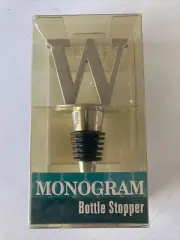 RARE! Thirstystone Monogram Wine Bottle Stopper Initial "W" FAST FREE SHIP!