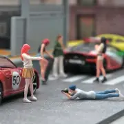 1:64 Scale Figures with Camera Character Model for Micro Landscape Sand Table