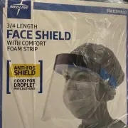 *24-Pack* Medline Full Length Face Shield With Comfort Foam Strip NONFS400