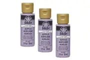 3x Plaid FolkArt Premium 59ml Light Lavender Craft Acrylic Paint Matt Finish